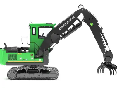 John Deere 2156G Log Loader 3D model