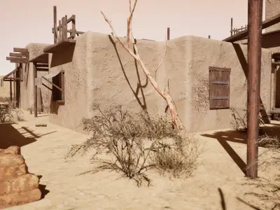 Desert Village Ruins 3D model