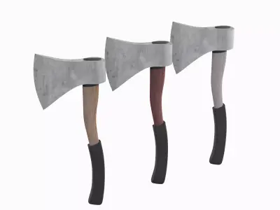 Camping Axe Set 3D model