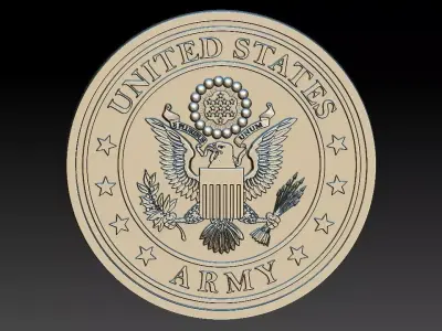 United States Army American Eagle 3D STL Model for CNC Router  3D model
