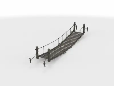 rope bridge 01 3D model