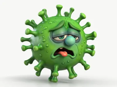 Cartoon Virus 3 3D model