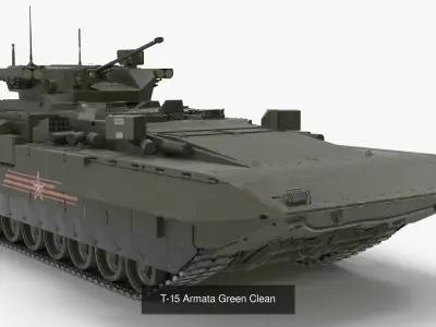 T-15 Armata Green Collection 3D Model Pack