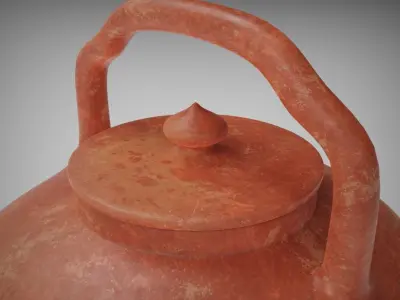 Chinese Classic  Purple Sand Clay Teapot with PBR materials 3D model