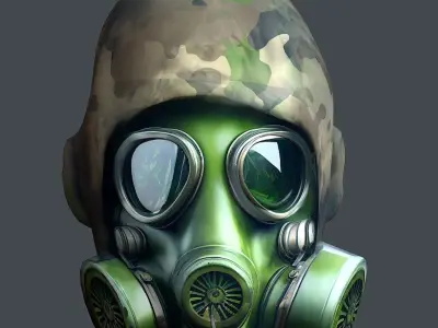 Helmet 3d model military combat Military scifi helmet Low-poly Low-poly 3D model