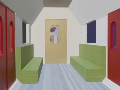 Metro and Subway Train - Rigged 3D model
