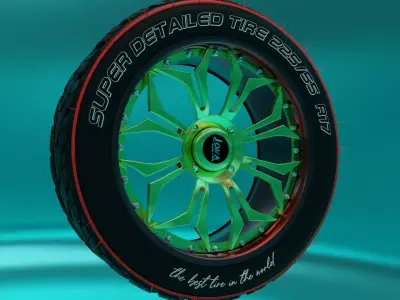 simple project for tire of the car 3D model