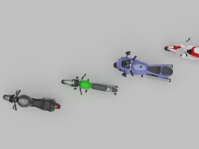 BIKES PACK Low-poly 3D model