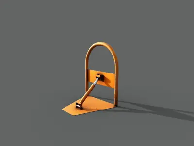 Foldable Parking Ramp Free low-poly 3D model