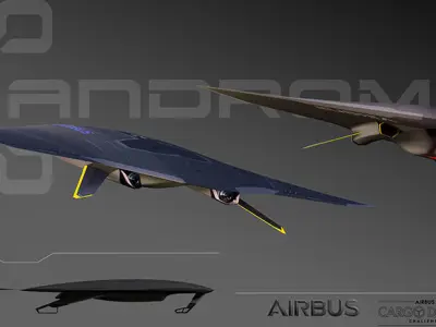 ANDROMEDA AIRBUS DRONE Low-poly 3D model