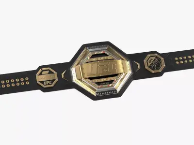 UFC Legacy Championship Belt on Floor 3D model