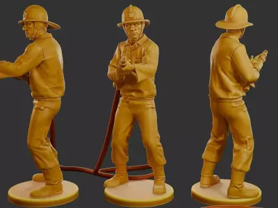 Czechoslovakian firefighter 90s 011 3D print model