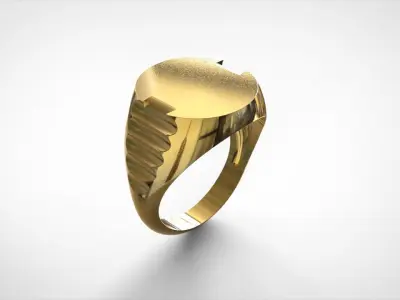 Signet style ring 3d Model 3D print model