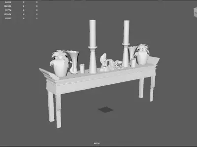 Showpiece table frog fish Environment Props Unreal Engine Unity Low-poly 3D model