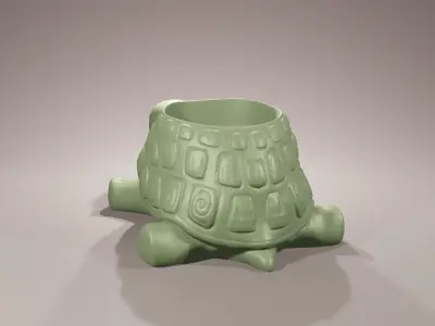 Cute Turtleplanter Turtle Decor Kawaii highpoly 3D print model