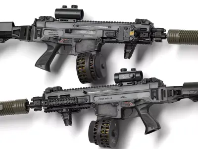 Bren CZ 805 A1 A2 V1 Low-poly 3D model