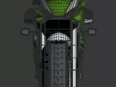 Motorcycle kawasaki ninja 3D model