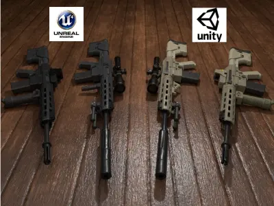 Sniper Rifle Collection 3D Model Pack