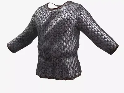 Ancient Armor LoricaPlumata 3D Model Game Ready PBR Low Poly Low-poly 3D model