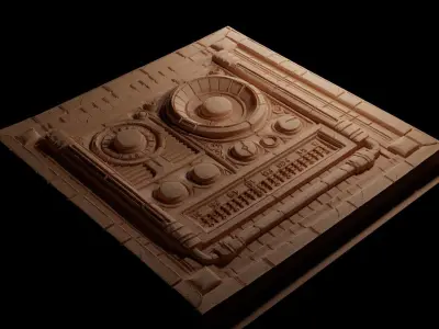 Radio CNC 3d Print High Relief Sand Casting 3D print model