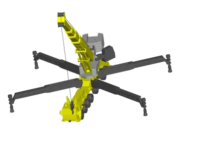 truck crane 3D model purchase