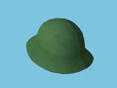 Green Star Soldier Helmet - Character Fashion Design Low-poly 3D model
