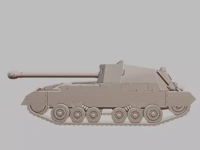 Archer Tank 3D Printable British Tank Destroyer Model 3D print model