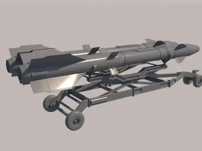 Rocket SET tank rack 3D model