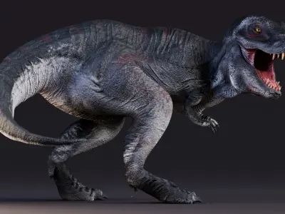 Low poly Realistic Dinosaur - Tyrannosaurus Rex Low-poly 3D model