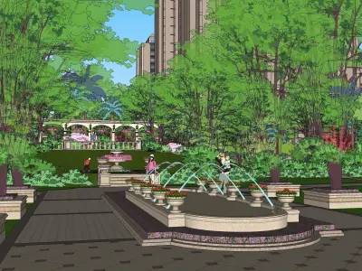 Sketchup Landscape Park T1 Free 3D model