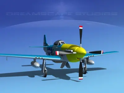 P-51D Mustang Lou IV 3D model