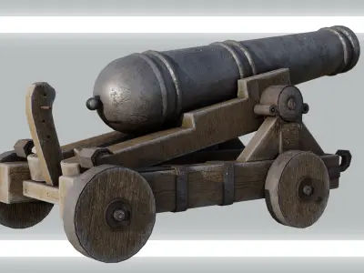 Deezl - Cannon Low-poly 3D model