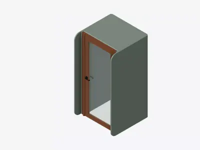 Booth - Simplicity - Phone Booth Low-poly 3D model