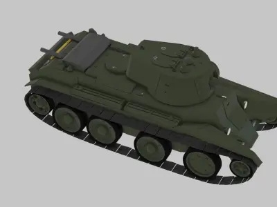 BT-7 Soviet tank WW2 Free 3D model