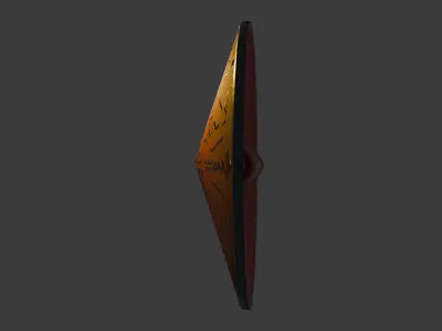 high Details Low-Poly Shield - 1000 Polygons Low-poly 3D model