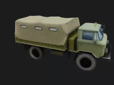 Soviet Style Cargo Truck 3D Model Game Ready 3D model