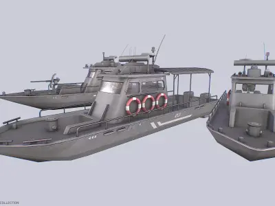Maritime patrol vehicle collection 3D Model Pack