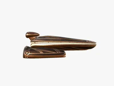 Alien Spaceship UFO H06 Copper - Sci Fi Spacecraft Design Low-poly 3D model