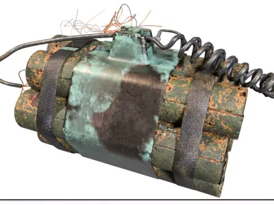 Dynamite 14 Low-poly 3D model