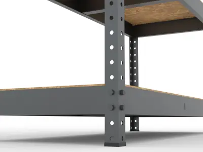 Storage shelves Low-poly 3D model purchase