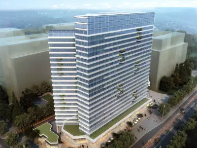 3Dmax fashion city commercial square building 318 3D model