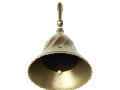 small antique brass bell 3D model