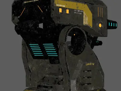 anti aircraft defence Low-poly 3D model
