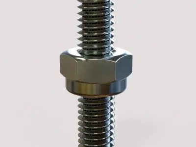 M5 Hexagon Nylon Locking Nuts 3D print model