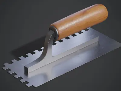 Square Notched Trowel 3D model