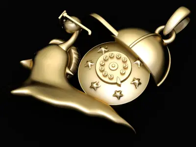 SNAIL ANIMAL PENDANT 3D PRINTABLE MODEL 3D print model