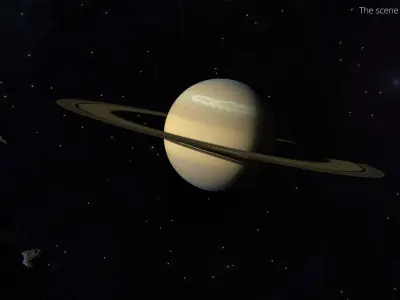Volumetric Planet Saturn For Blender 3D model