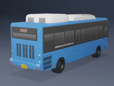 NGV Air-Condition Thai bus Low poly Low-poly 3D model