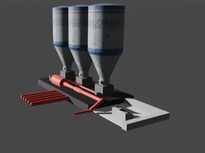 Fuel gas supply tanks 3D model