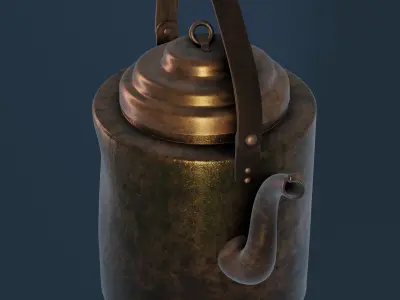 Magnificent vintage teapot 3D model